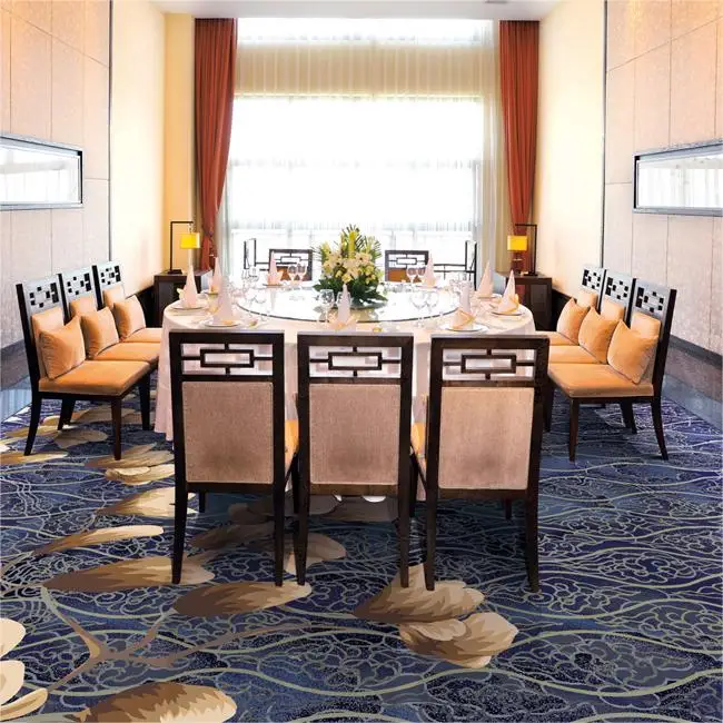 100% Polystyrene Customizable Colorful Jacquard Patterns Wall-to-Wall Carpets for Hotel Banquet Corridor