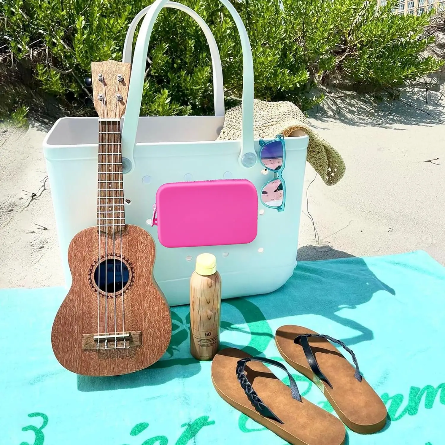 Bag Slip Pocket Wallet Accessory Plastic Mobile Phone Holder for Beach Bag and Handbag Included