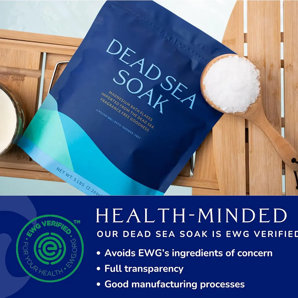 OEM/ODM Pure Magnesium Bath Flakes Relax Muscle Organic SPA Bulk Foot Epsom Bath Salt Flakes Dead Sea Bath & Foot Soak