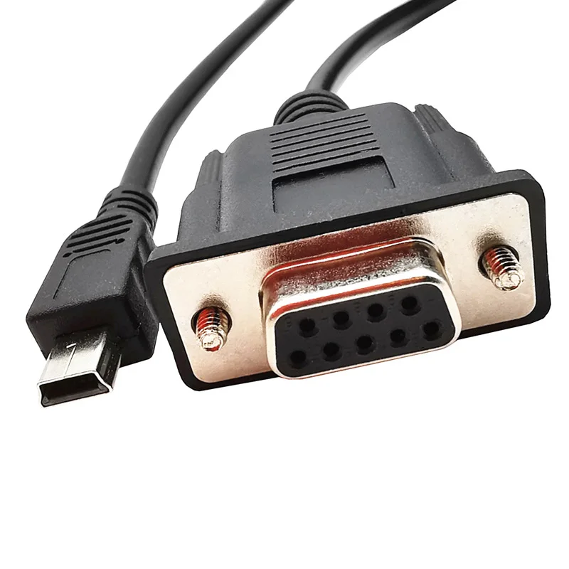 Оптовая продажа Прочный 1 8 м 6 футов USB Mini 5pin штекер к VGA RS232 последовательный D-sub DB9 9pin переходник Кабель