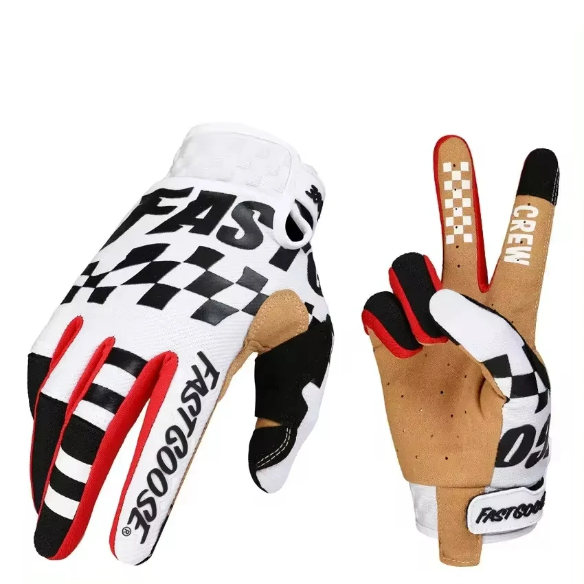Custom Summer Motorbike Cycling Gloves Motocross Dirt Bike Racing Hand Gloves BMX MTB DH Motorcycle Riding Full Finger Gloves