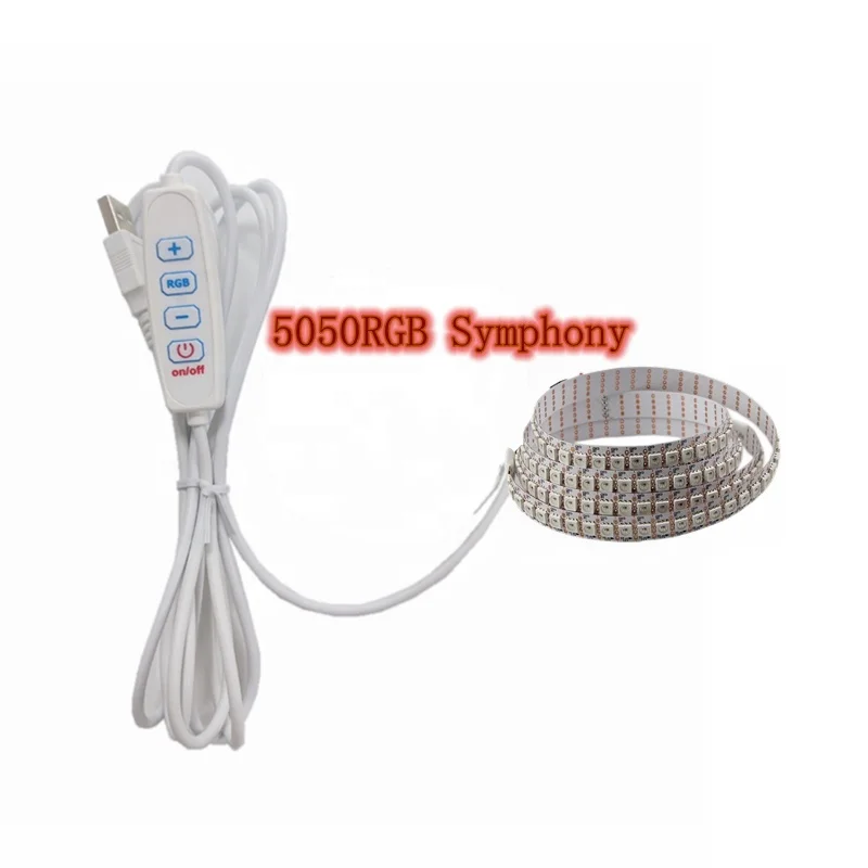 Source manufacturers supply 5-12V magic dazzling color running water led soft light with matching controller switch line