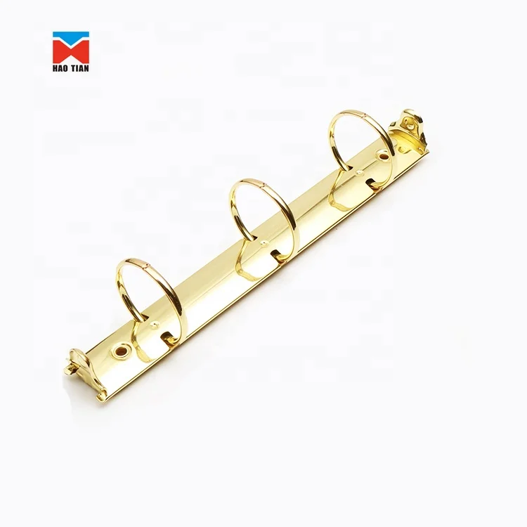 Золотистый/никелевый металлический зажим с 6 кольцами