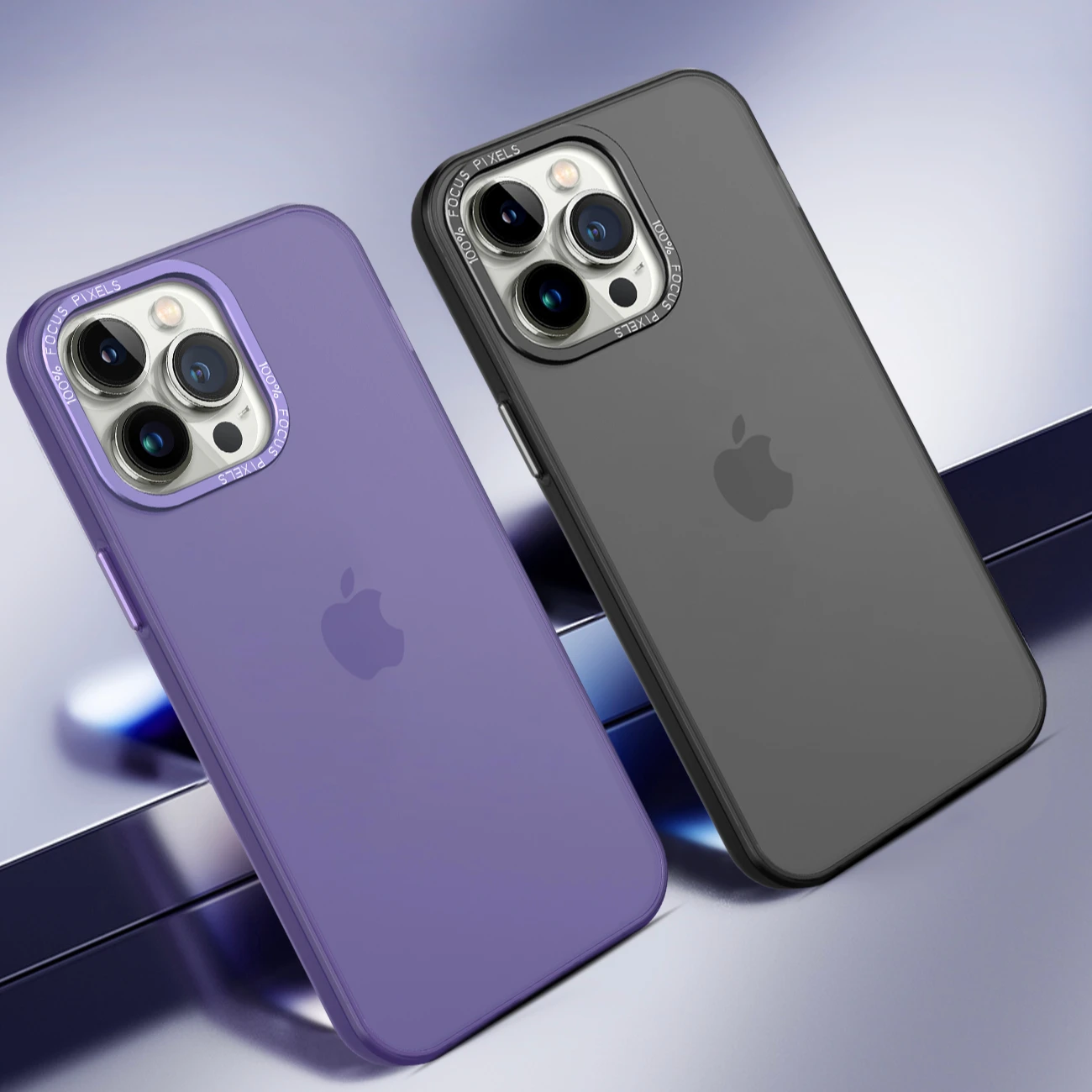 Matte frosted phone case for iPhone 15 14 13 12 pro max metal camera frame cellphone case for iPhone 15 pro max