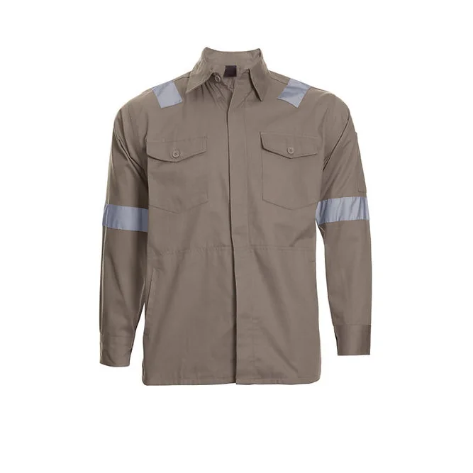 ISO 14116 огнестойкая арамидная Антистатическая футболка с отражателем FR