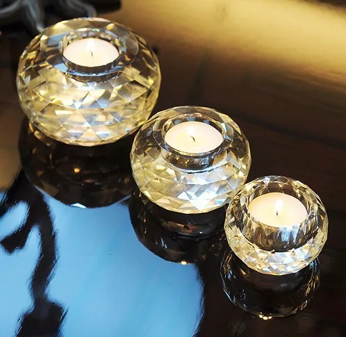 Хрустальный стеклянный подсвечник, подсвечник для ужина при свечах, украшение