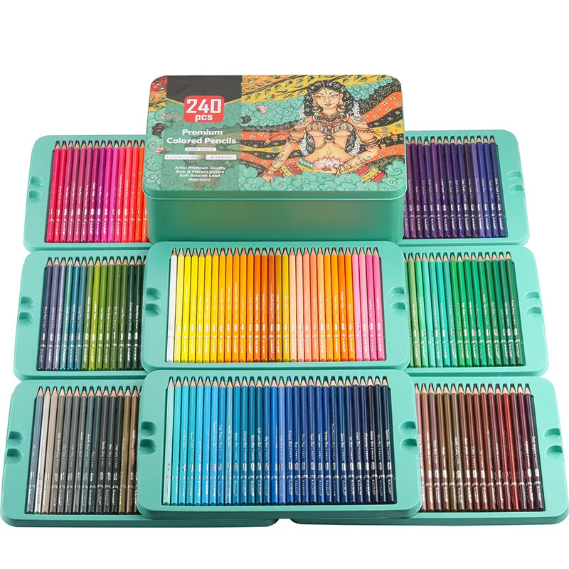 2021 New arrive Yiwu Wholesale Creative Personality Painting Combination 240 Color Pencil Set