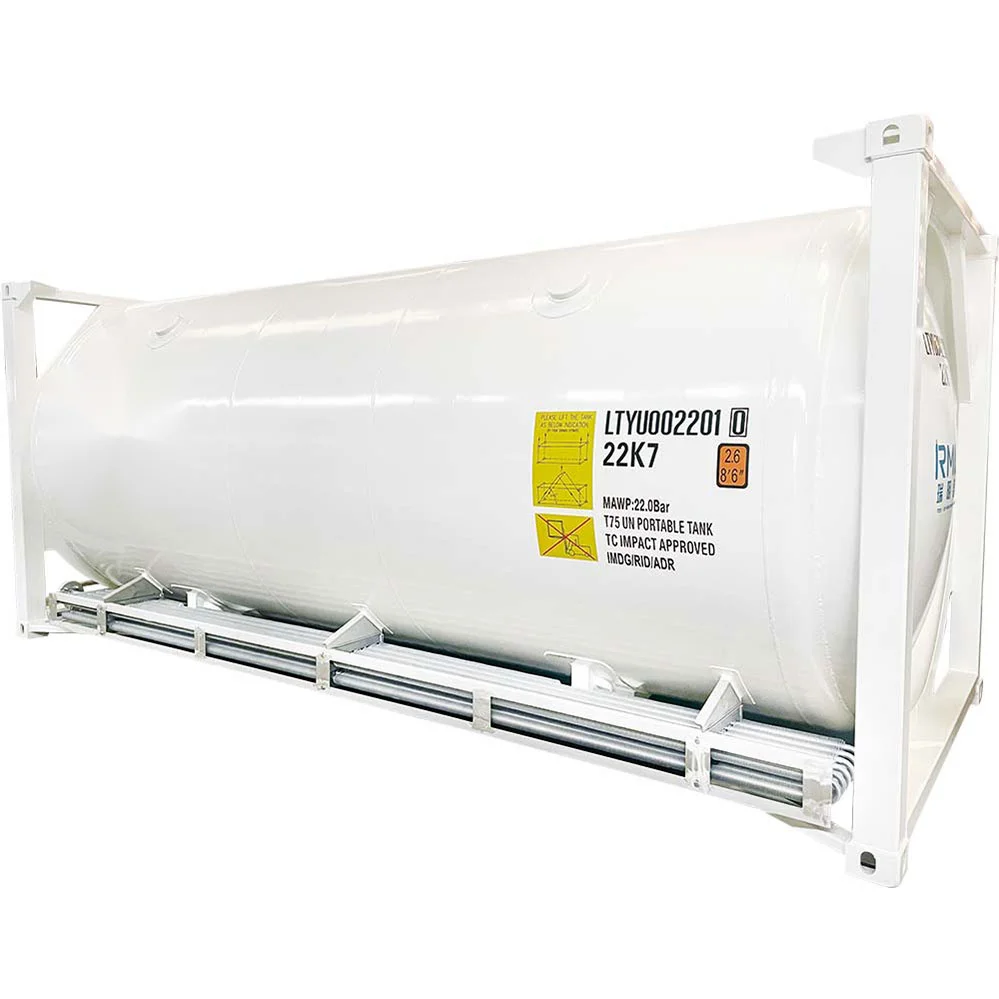 Low Price 20ft Liquid Oxygen T75 Iso Tank Container For Transport Company Storage