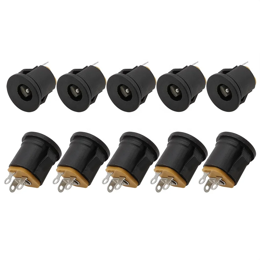 Разъем для зарядки DC022K 5,5*2,1 мм, разъем постоянного тока DC022K, гнездо постоянного тока, 3-контактный разъем для монтажа интерфейса, блок, переходник для провода, клемма