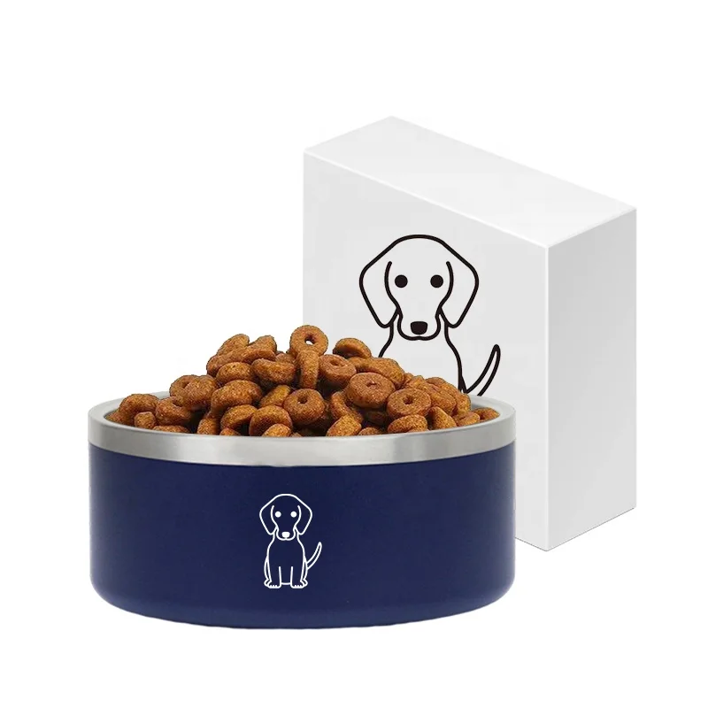 Wholesale Custom Logo 100oz Stainless Steel Dog Bowls for Large Pets 18oz/32oz/42oz/64oz Non Slip Dog Bowls for Water and Food