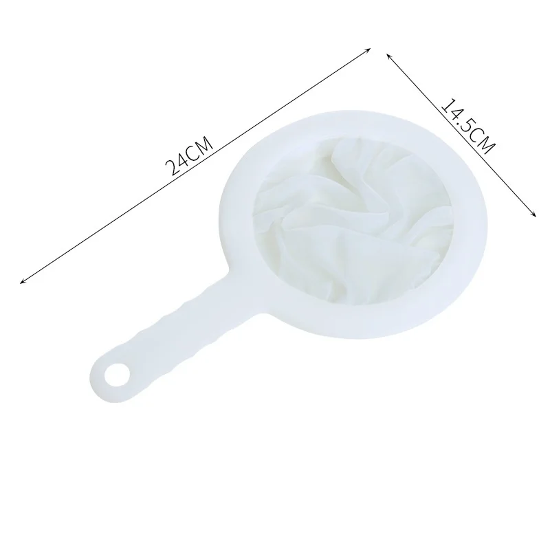 New 2024 Hot Sale 100/200/400 Mesh Strainer Kitchen Gadgets Nylon Mesh Filter Spoon Suitable For Soy Milk Coffee Milk Yogurt