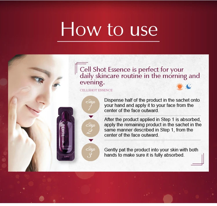 GLORIE Human Stem Cell Essence Hyaluronic Acid Face Serum 7 Packs