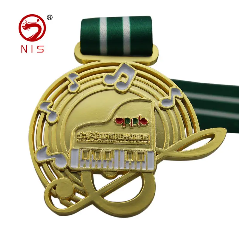 Gold souvenir trophies engraving production metal award medal producer