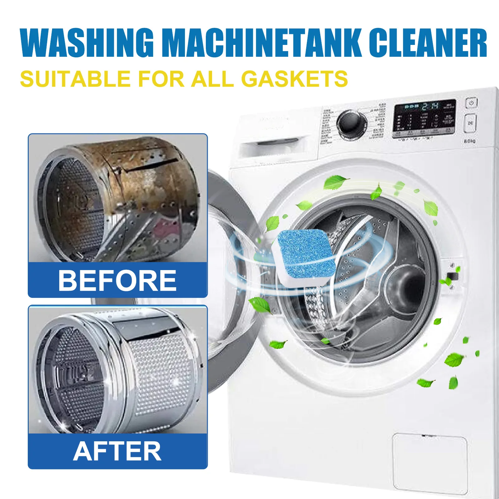 Jaysuing Wholesale Laundry Trough Drum Water Tank Dirt Cleaning and Odor Cleaning Tablets Washing Machine Deep Cleaning Tablets