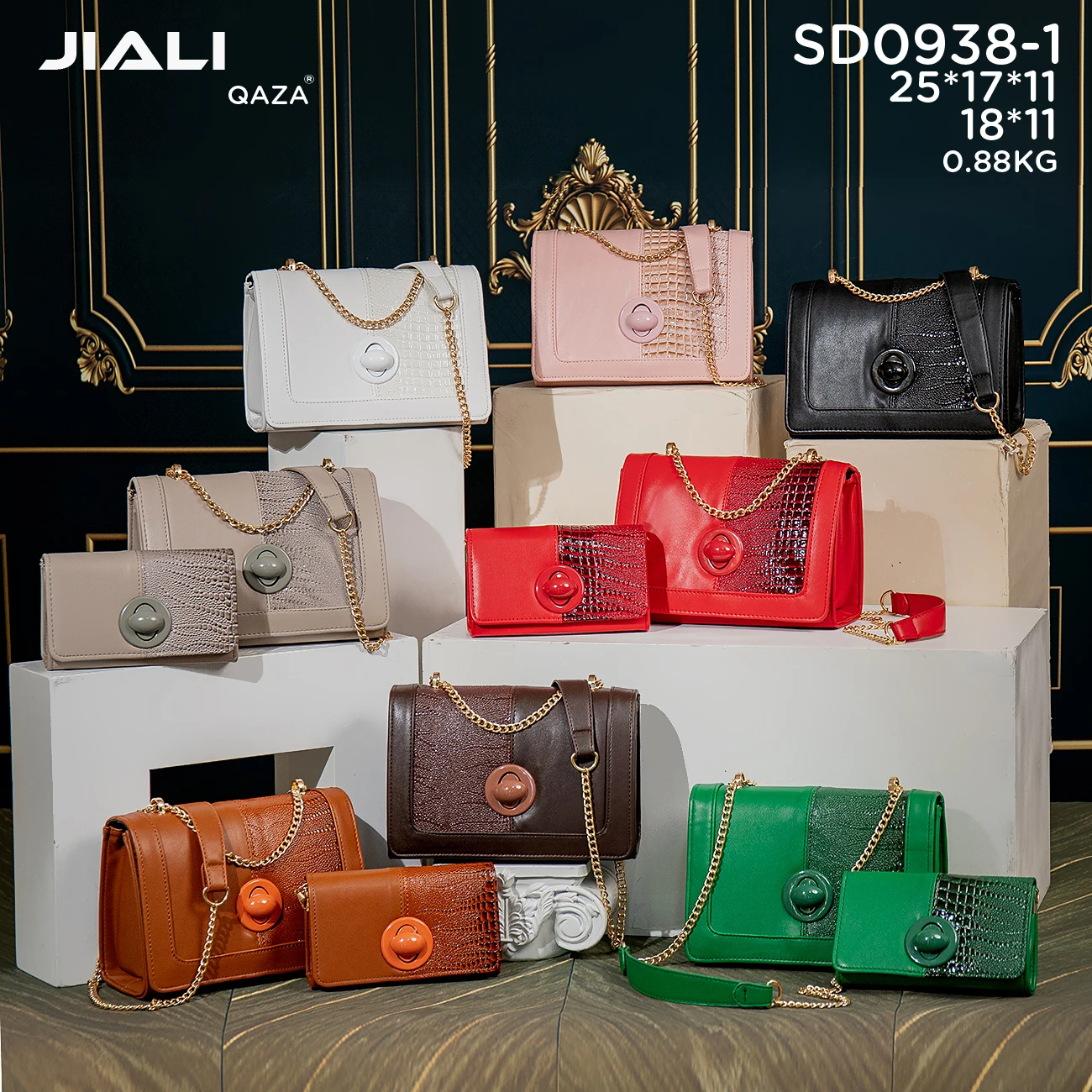 Factory low price wholesale luxury shoulder wallet women 2023 new fashion leather ladies messenger bags set two pieces