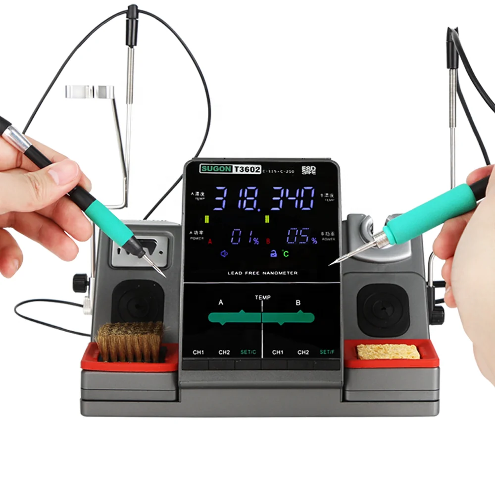 In Stock SUGON T3602  Soldering Station  2 In 1 Iron  Mobile Phone Repair Tools Welding machine