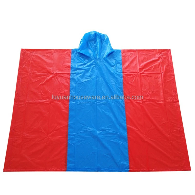PVC Rainy Day Riding Camp Hiking Fishing Poncho Rain Coat Cape Wear Clothing with Cap Hat
