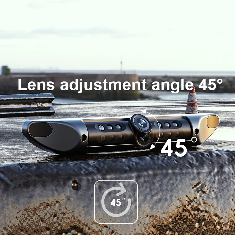 Wide-Angle 1/3 CCD IP69K Waterproof License Plate Camera 600TVL Night Vision Parking Sensor Reverse Car Camera