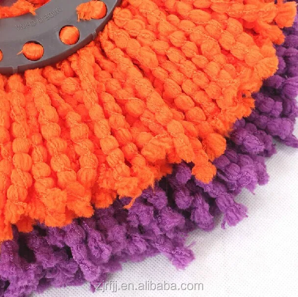 Various styles of microfiber yarn mop head dry and wet plastic mop head
