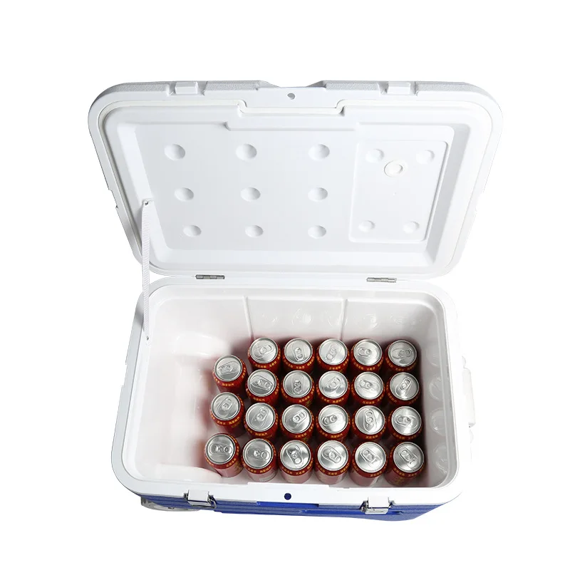 Wholesale 45L PU large transport refrigerated fresh outdoor picnic fishing portable handle cooler box