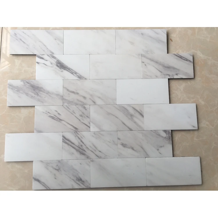 Marble type Backsplash 3d Relief Pattern Mosaic White Wall Pvc mosaic sticker tiles for wall