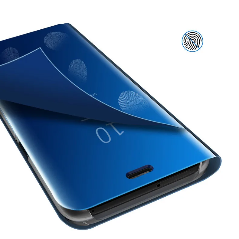 Smart Pu Leather Mirror Flip Phone Case For Xiaomi Redmi Note 5 Pro Cover