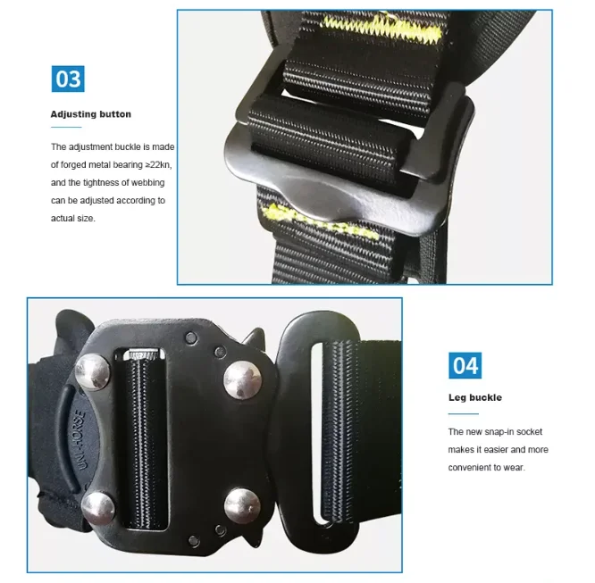 Fall Protection 5 Points Adjustable CE Safety Belt Safeti Har Strap Belay Polyester Industrial Full Body Safety Harness