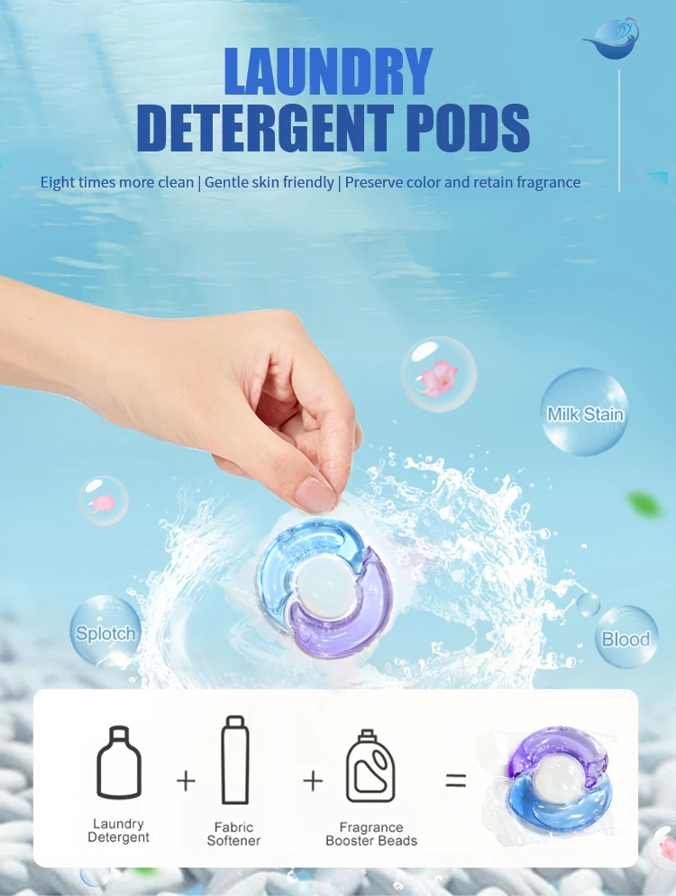 OEM 3in1 Clothes Washing Apparel Detergent Pods Liquid Laundry Soap Capsules Eightfold Concentrate Laundry Gel