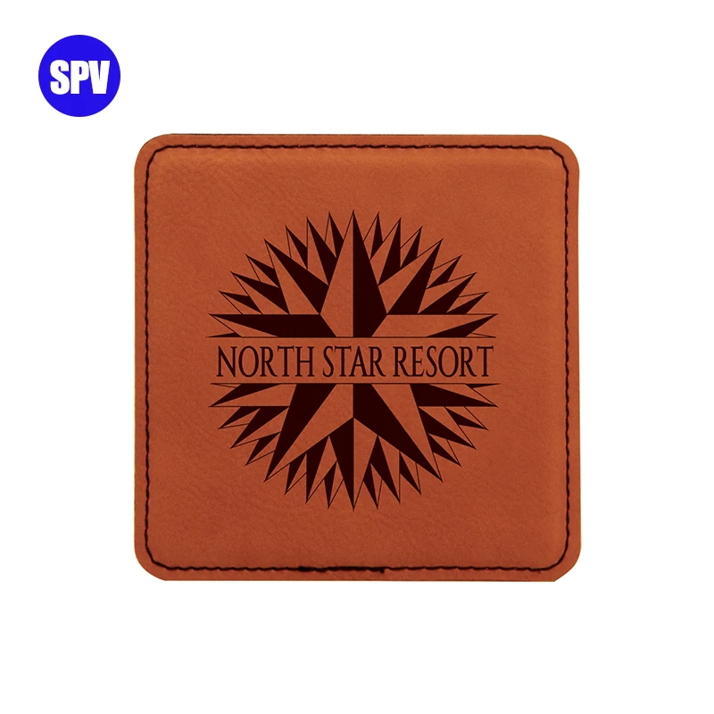 Square Laserable Leatherette Blanks Coaster For Laser Engraving