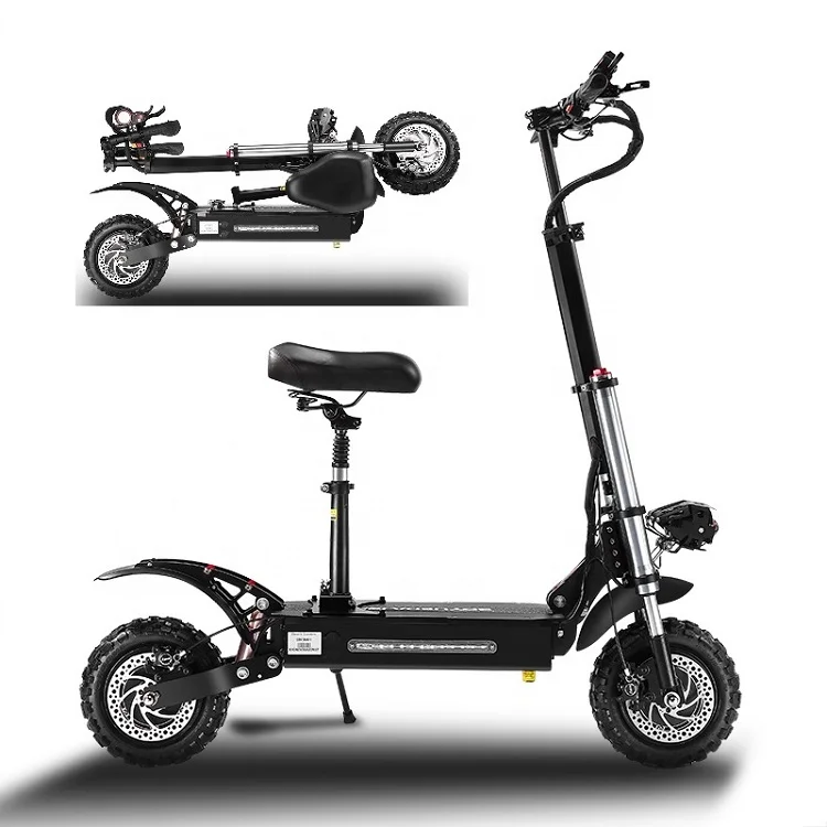 60V 6000W 85KM/H hydraulic Shock Absorption Dual Motor E scooter Off Road Adult Electric Scooter