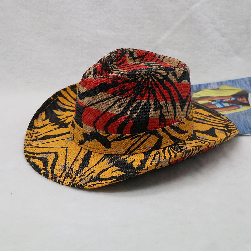 Custom American Flag Stars Liberty Hat Classic Summer Sunhat Western Cowboy Hat For Men Boys Kids