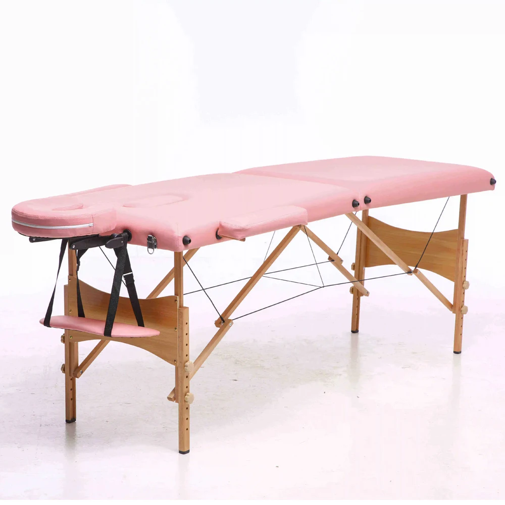 Factory Supply Camilla Para Spa 2 Section Folding Lash Curv Bed Portable Spa Massage Table