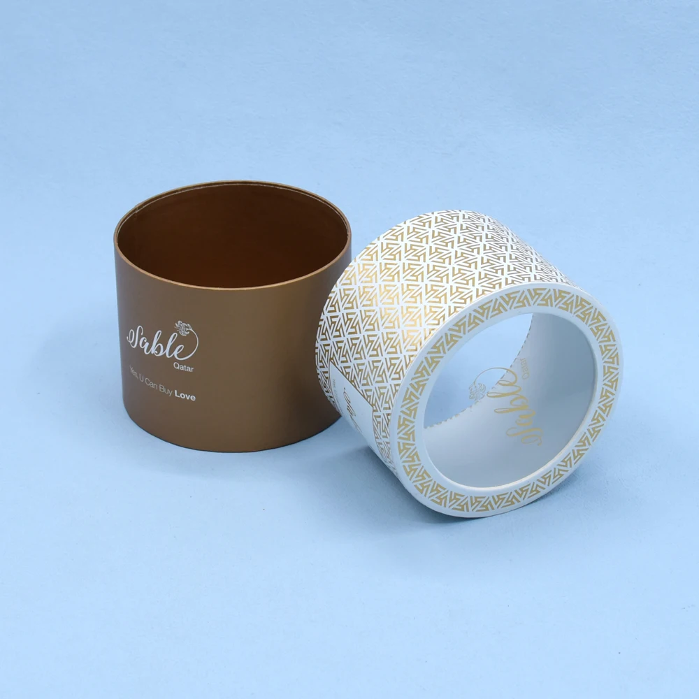 Packaging Paper Gift Carton Light Tube Cardboard Kraft Led Rigid Black Perfume Template Cvlinder Round Box