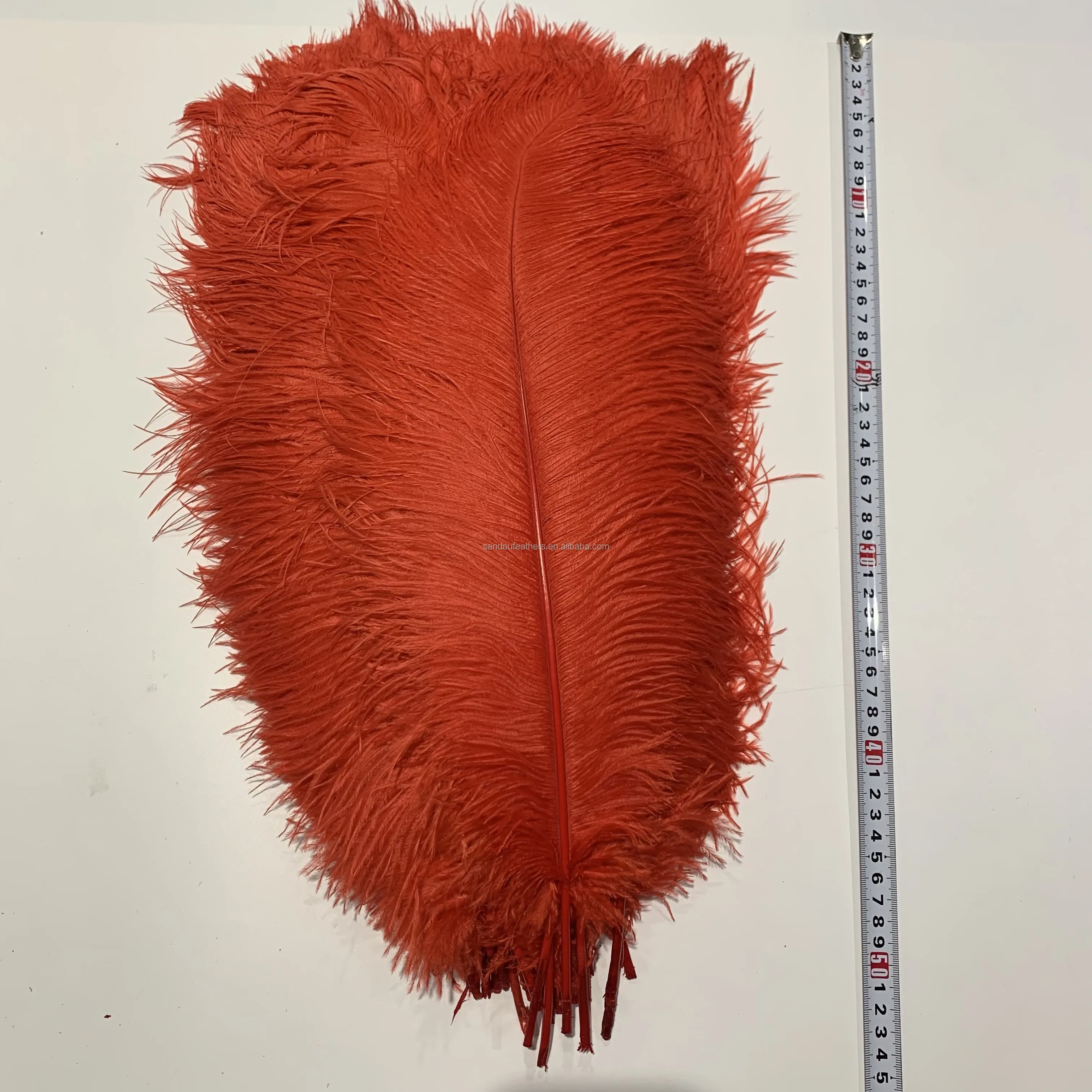 Wholesale Red Ostrich Feathers 50-55 cm For Crafts Centerpieces Wedding Tables Feather Carnival Party Decoration