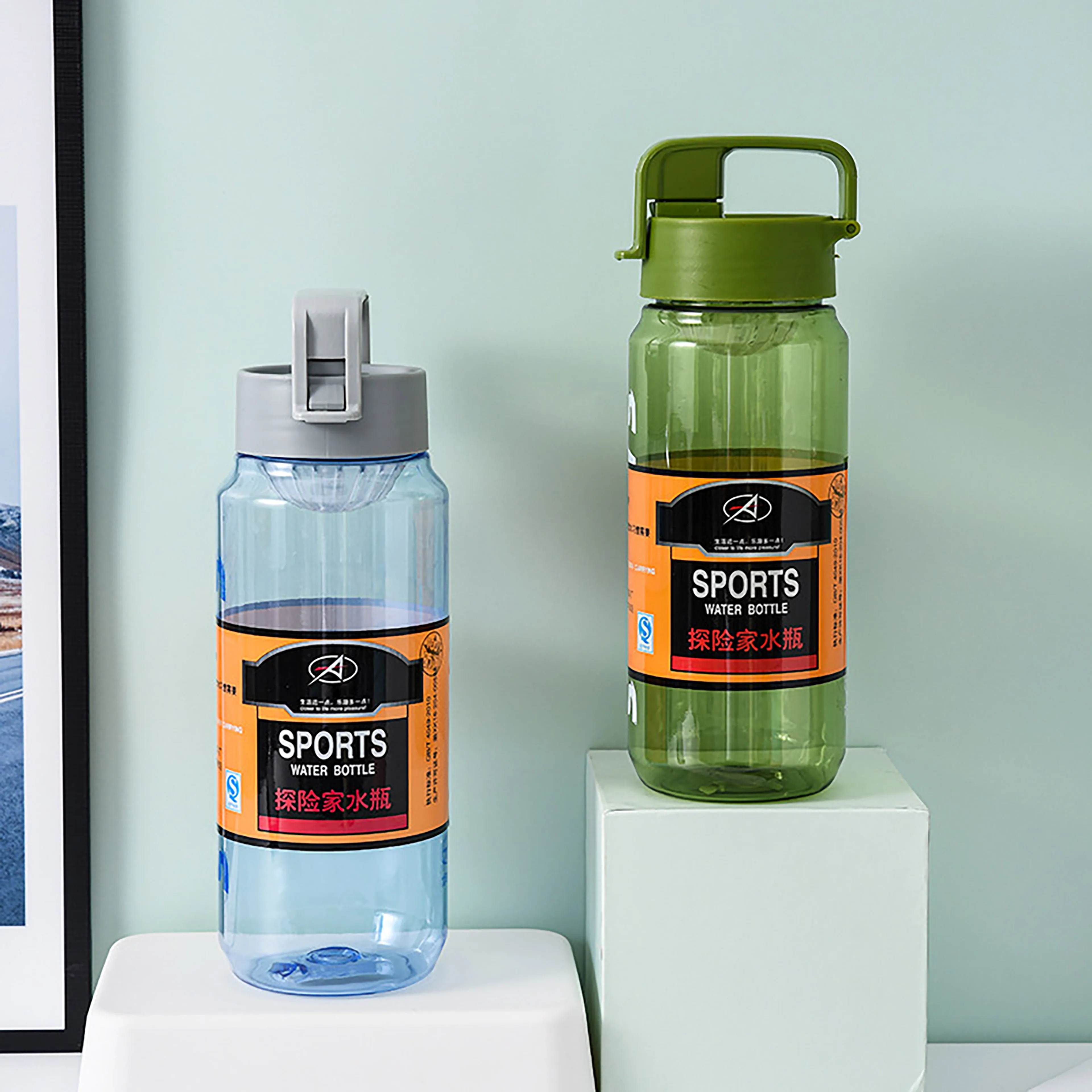 PC Sports Drinking Water Bottle Newest 700/850ml Plastic Tritan PP Minimalist Adults with Lid Accessories Eco Friendly