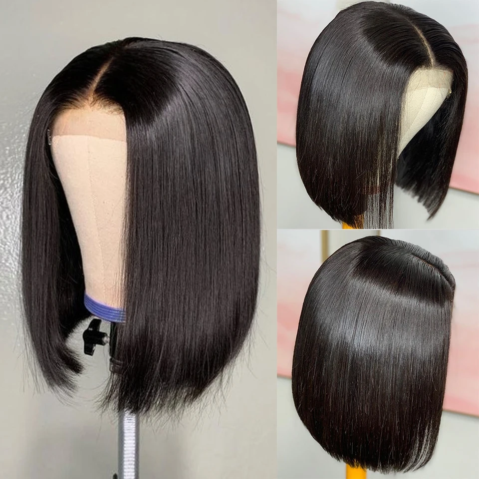 wholesale new design wig 13*4 13*6 straight short colored brazilian hair bob wig bob wigs human hair lace front