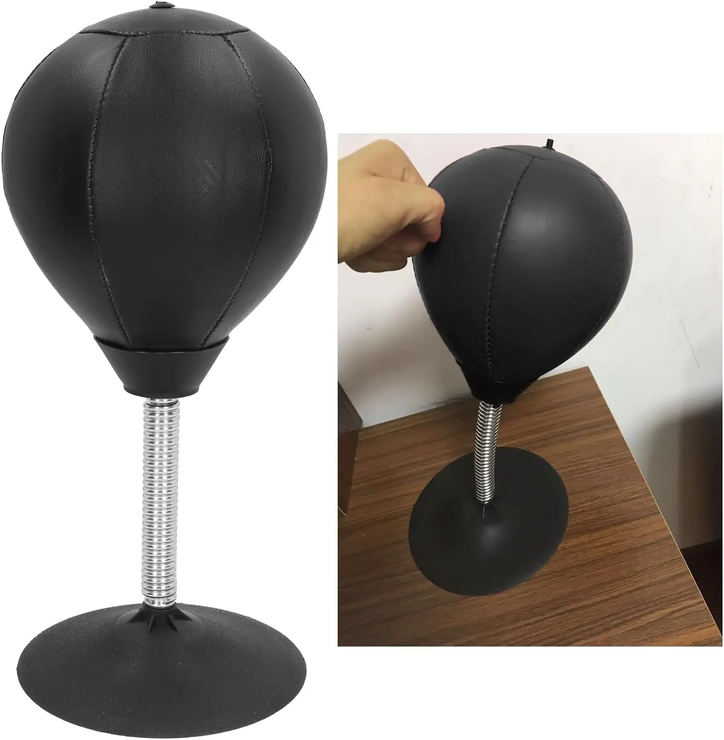 Wellshow Sport Punching Bag Stress Buster Desktop Punching Bag Standing Desk Table Boxing Punch Ball Toy with Suction Cup