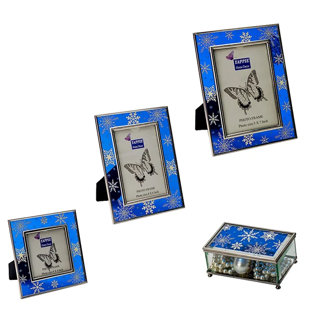 Artop Creative Blue Snowflake Shining Square Picture Frame Photo Frame