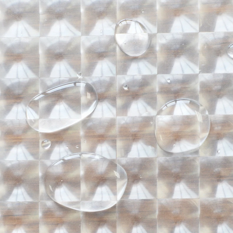 Hotel Translucent 3D Embossed Soft Plastic Shower Curtain