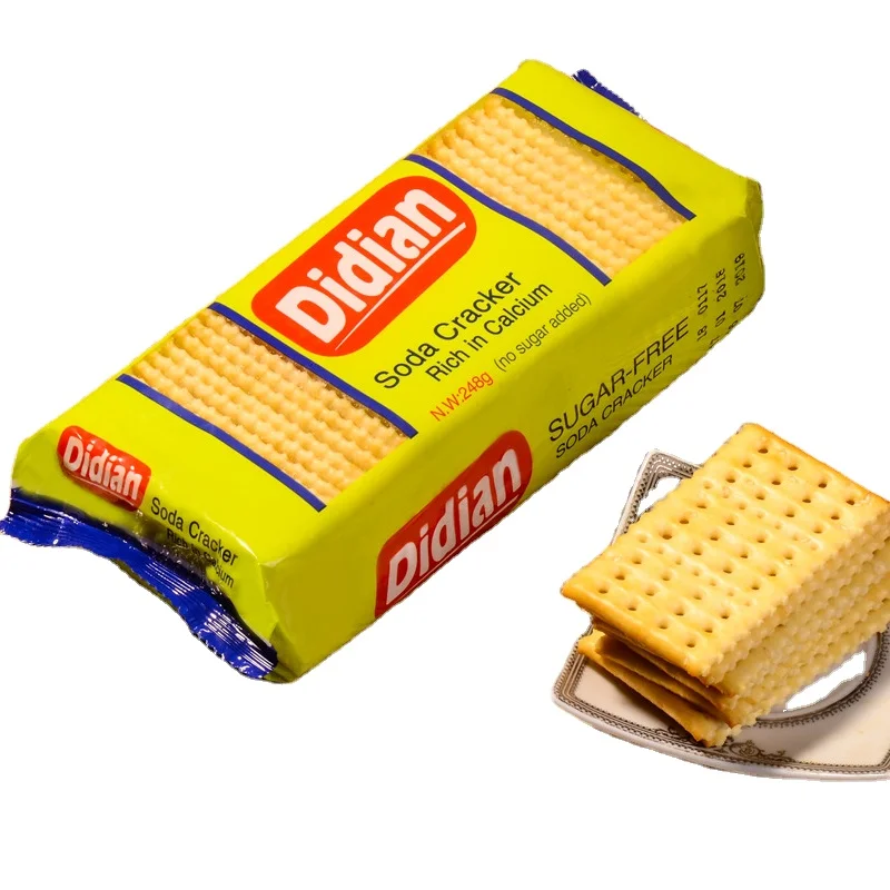 Low Sugar Low Fat Chia Seed Seaweed Oat Flavor Sea Salt Soda Crackers Biscuits