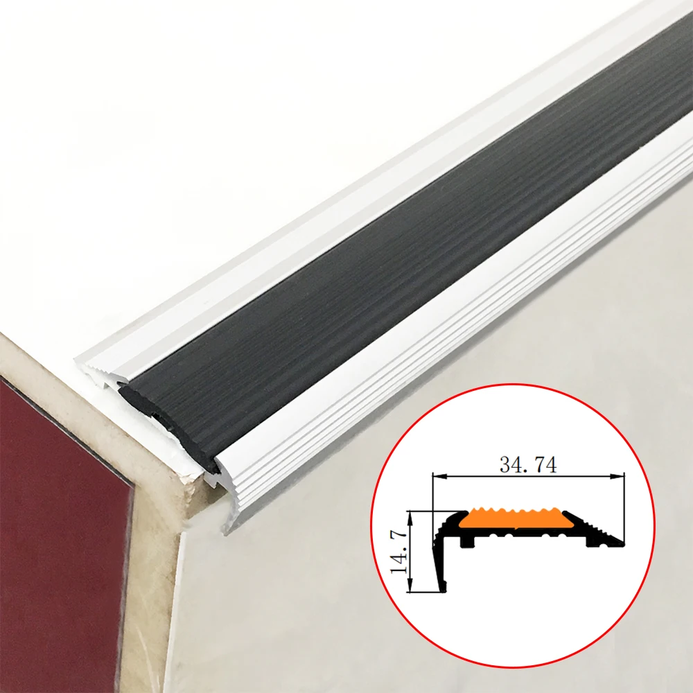 Flooring Profile Stair Nose Step Covers Aluminum Antislip Staircase Accessories Outdoor