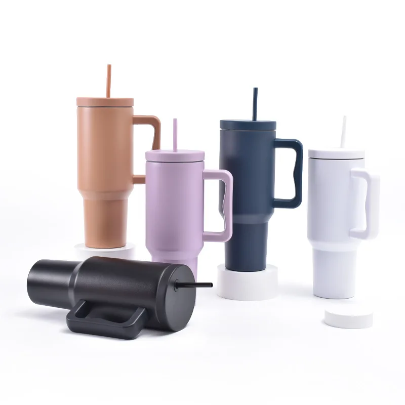 Hot Sale H3.0 40oz Tumblers Wholesale Bulk Stainless Steel Double Wall 1200ml Tumbler With Handle Straw 40oz Leak Proof
