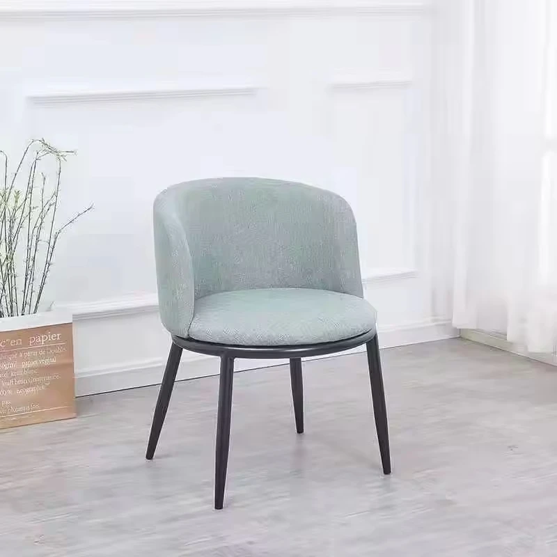 More Cost Effective Color Selectable Lazy Relaxing Upholstered Metal Leg Fabric Hotel Chair