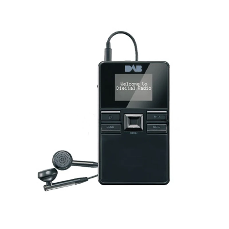 Mini Pocket Radio DSP Digital DAB FM Receiver Walkman Radio Personal USB Rechargeable, Earphone Included for Walking Jogging