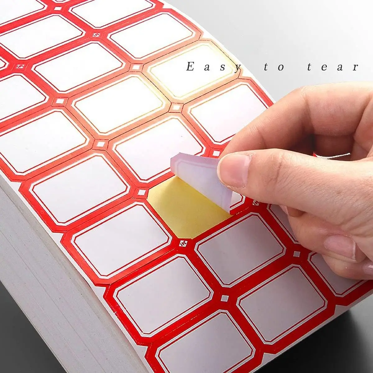 Blue Red Sheets/pack Self Adhesive Sticky Label Name Stickers Blank Note Label Bar DIY Stationery Sticker
