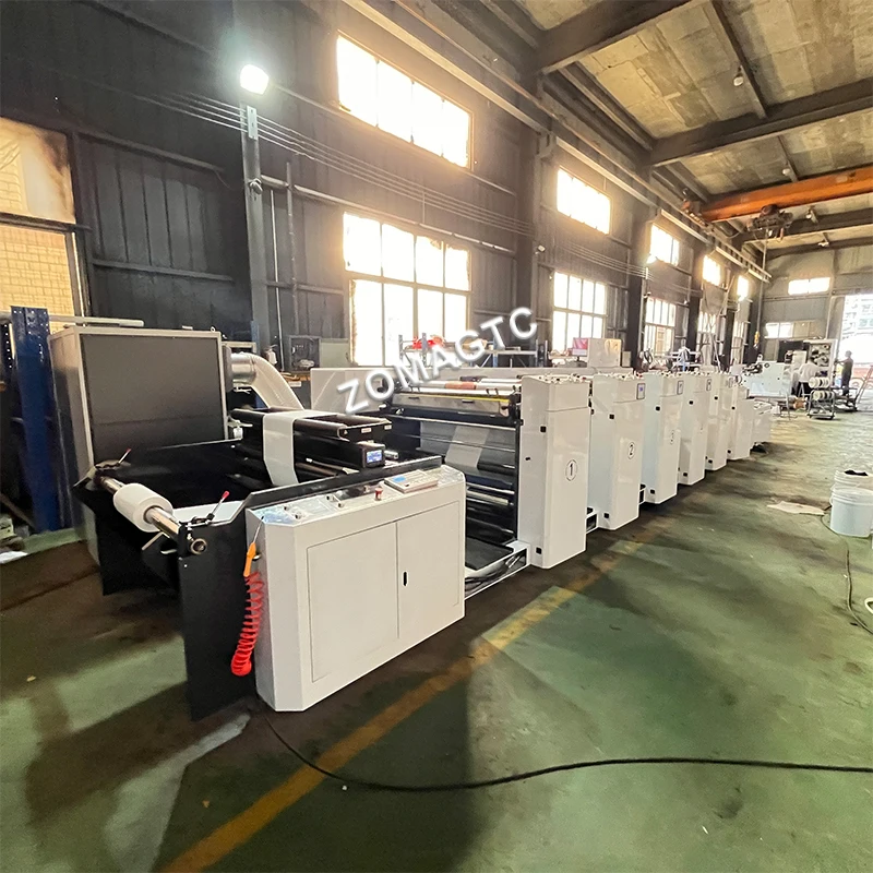 Automatic Flexo Label Printer Machine Roll To Roll Flexographic 5 Colors Flexo Printing Machine Flexo Printing Machine Roller