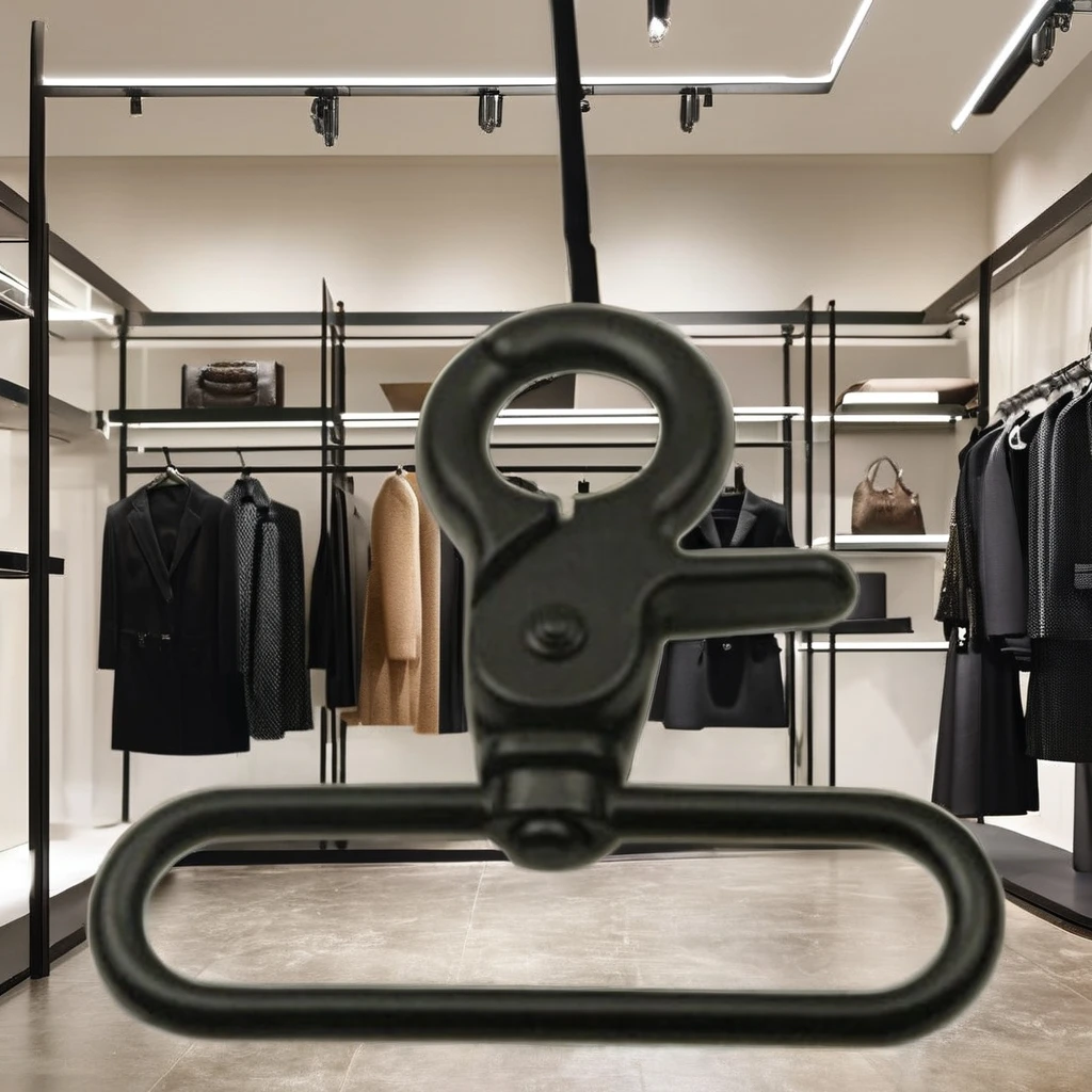 Great for Women 2-Inch Zinc Alloy Hardware Hook with 50mm Leather Bag Hanging Buckle Metal Clasp for Luggage Use