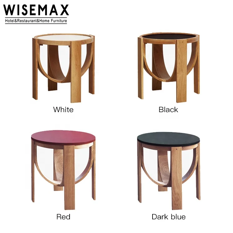 WISEMAX FURNITURE High quality home furniture Modernist unique U shaped base design wooden coffee table for living room