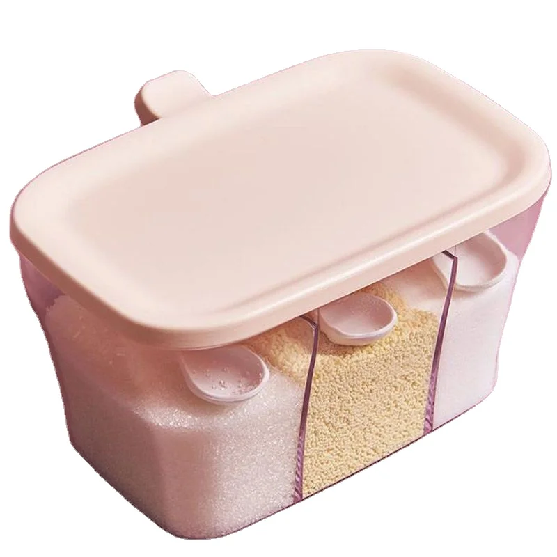 New Seasoning Box Seasoning Jar Household Kitchen Salt And Monosodium Glutamate Set Combined Seasoning Box