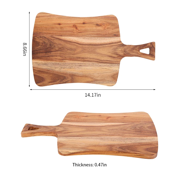 Wholesale 8 Inch Kitchen Wooden Acacia Cutting Board Acacia Wood Chopping Board With Handle